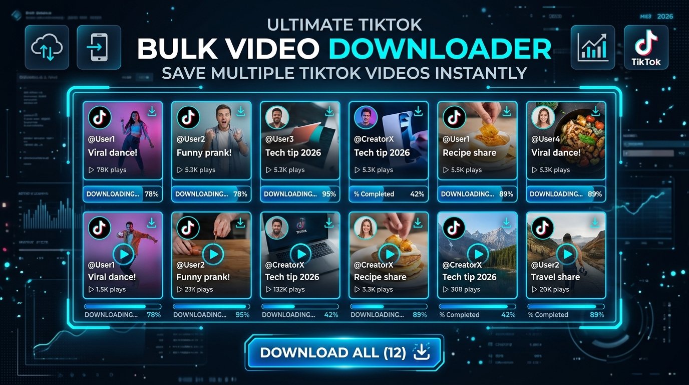 Best TikTok Bulk Downloader: Save Multiple Videos at Once in 2026